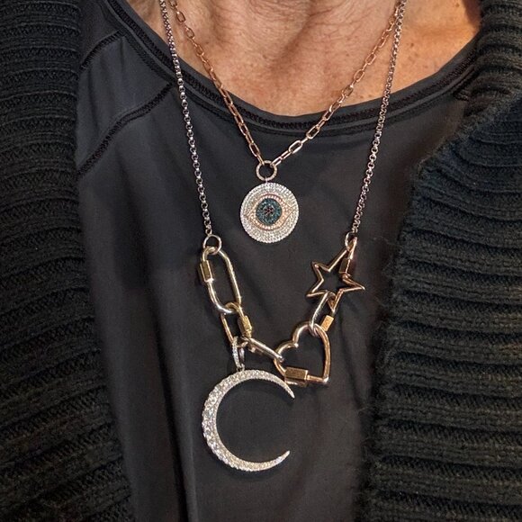 Marla Aaron White Gold BABYLOCK with RoseGold Closure 14kt - Picture 4 of 4